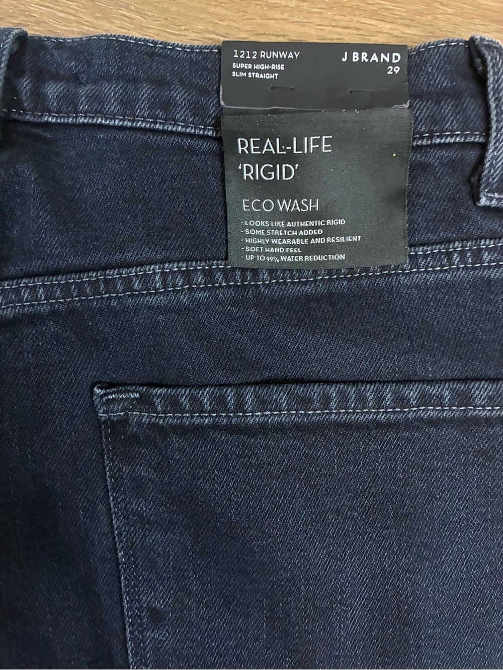 J Brand 1212 Runway Super High Rise Slim Straight Jeans Minimalist Capsule